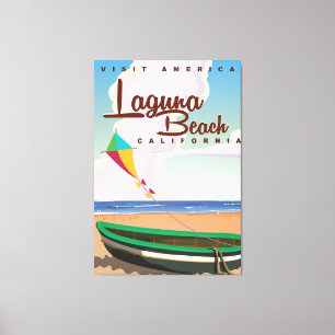Impressão Em Tela Poster das viagens vintage de Califórnia do Lagun