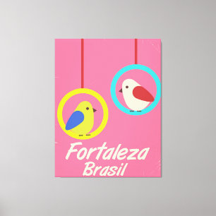 Impressão Em Tela Poster das viagens vintage de Fortaleza Brasil