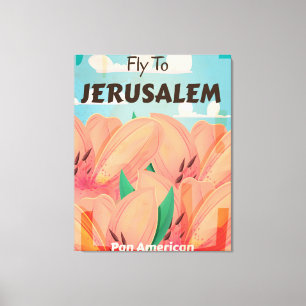 Impressão Em Tela Poster das viagens vintage de Jerusalem