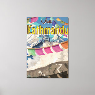 Impressão Em Tela Poster das viagens vintage de Kathmandu