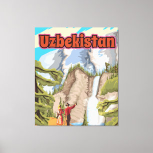 Impressão Em Tela Poster das viagens vintage de Uzbekistan