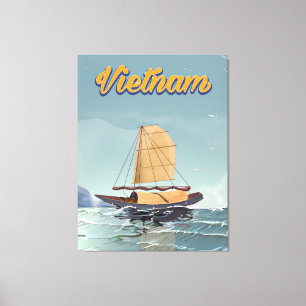 Impressão Em Tela Poster das viagens vintage do barco de pesca de