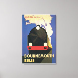 Impressão Em Tela Poster das viagens vintage do Belle de Bornemouth