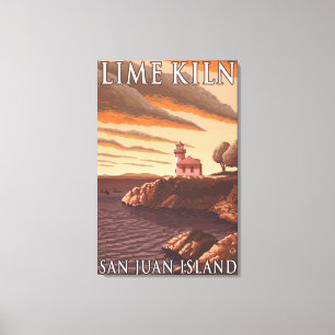 Impressão Em Tela Poster das viagens vintage do farol da estufa de