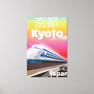 Impressão Em Tela poster das viagens vintage do trem de bala de