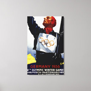 Impressão Em Tela poster de anúncio dos Jogos de inverno da Olimpiad