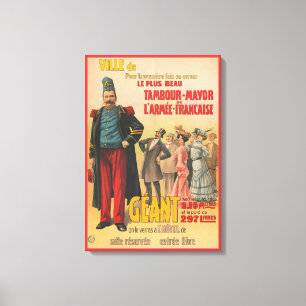 Impressão Em Tela Poster de Circo De Multidões Admirando Um Soldado