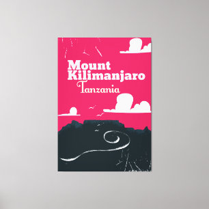 Impressão Em Tela poster de desenho do Monte Kimanjaro