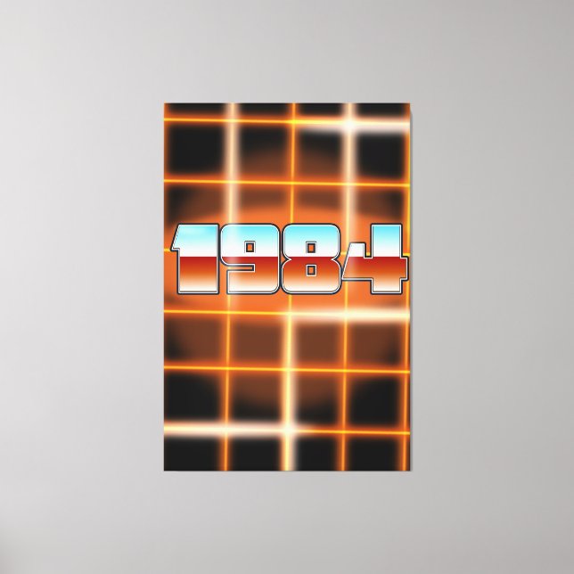 Impressão Em Tela Poster de desenho eletrônico de 1984. (Frente)