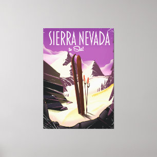 Impressão Em Tela Poster de esqui de Sierra Nevada