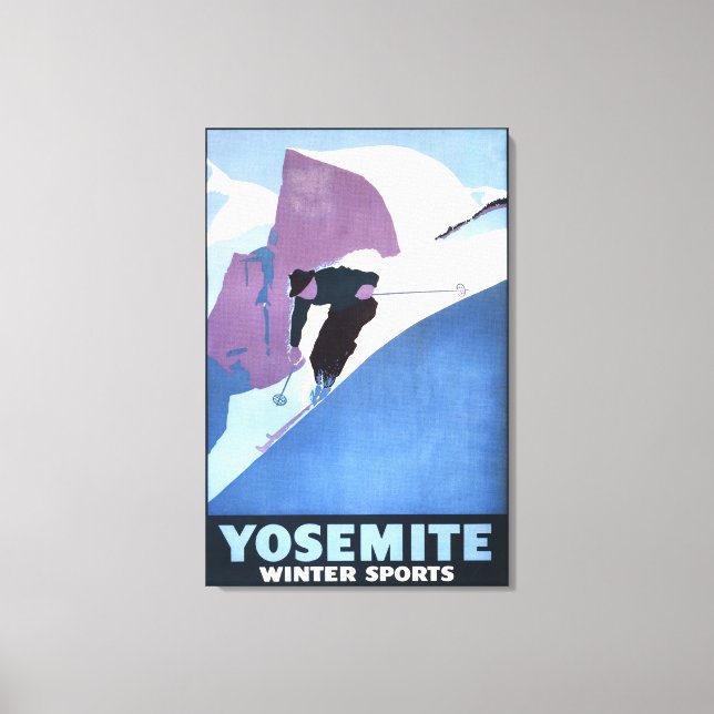 Impressão Em Tela Poster de Esqui Desportivo de inverno (Frente)