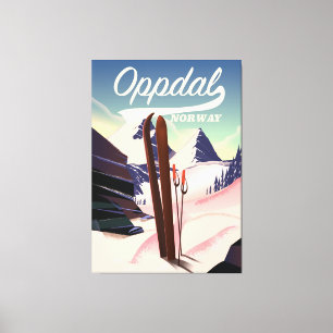 Impressão Em Tela Poster de esqui Oppdal norway.