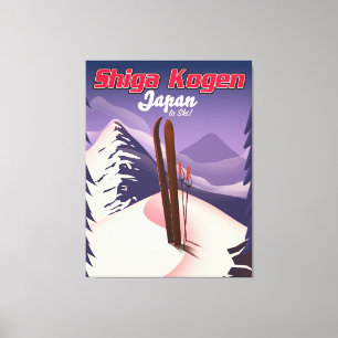 Impressão Em Tela poster de esqui shiga kogen japan
