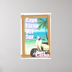Impressão Em Tela Poster de férias cubanas Cayo Largo del Sur