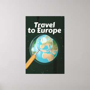 Impressão Em Tela poster de férias de Viagem para a Europa