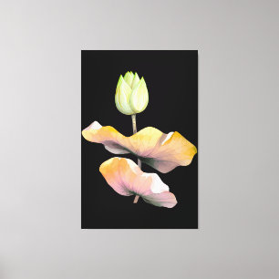 Impressão Em Tela Poster de Flor de Lotus Elegante, Prin de Arte Abs