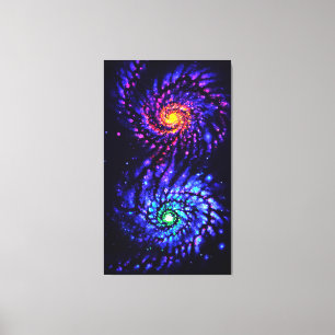 Impressão Em Tela Poster de galáxias coloridas