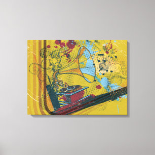 Impressão Em Tela Poster de impressão de tela de desenho retro gramo