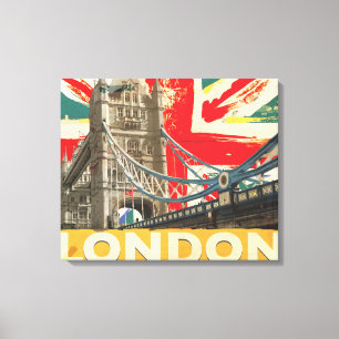 Impressão Em Tela Poster de Londres do vintage