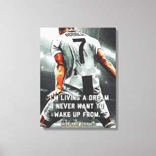 Impressão Em Tela Poster de Motivação de Futebol Citação de Sonho Pa