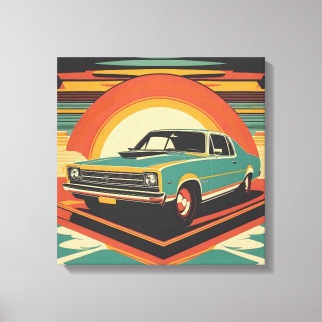 Impressão Em Tela Poster de retro clássico (Frente)