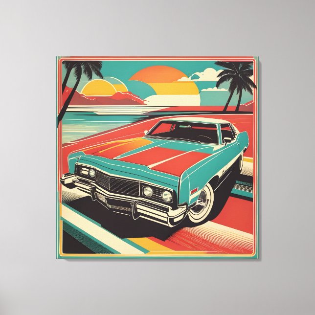 Impressão Em Tela Poster de retro clássico (Frente)