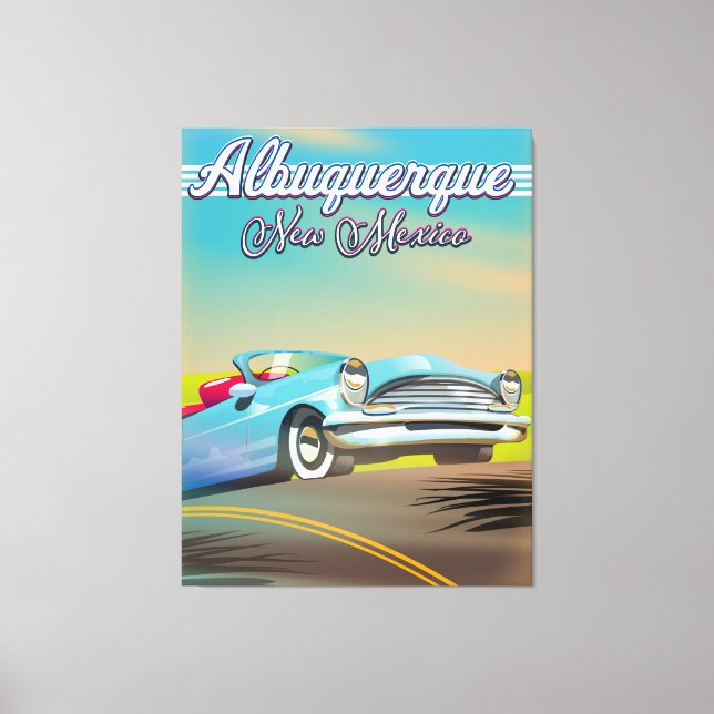Impressão Em Tela Poster de viagens Albuquerque Novo México. (Frente)