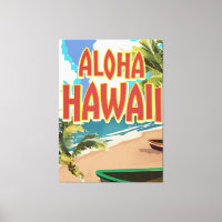 Poster de viagens Aloha Hawaii