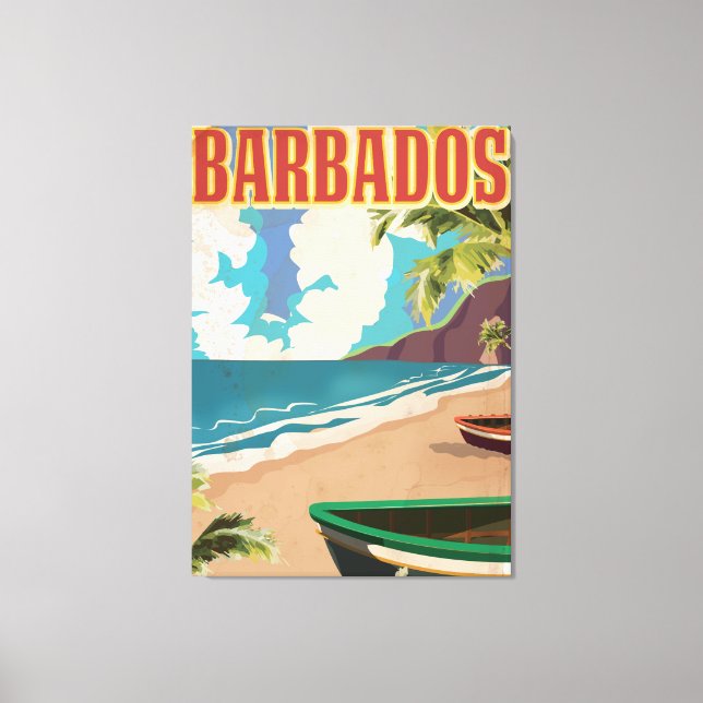 Impressão Em Tela Poster de viagens Barbados (Frente)