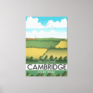 Impressão Em Tela Poster de viagens Cambridge Train