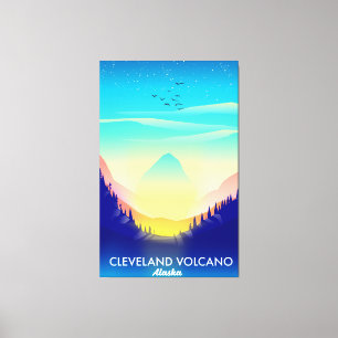 Impressão Em Tela Poster de viagens Cleveland Volcano Alaska