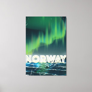 Impressão Em Tela Poster de viagens da aurora boreal da Aurora de