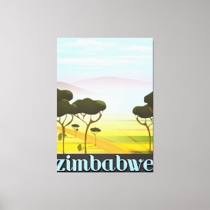 Impressão Em Tela Poster de viagens da paisagem de Zimbabwe