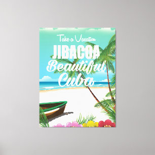 Impressão Em Tela Poster de viagens de Cuba da praia de Jibacoa
