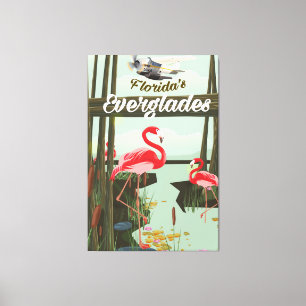 Impressão Em Tela Poster de viagens de desenho animado da Florida Ev