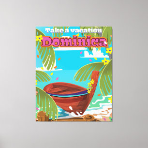 Impressão Em Tela Poster de viagens de Dominica.