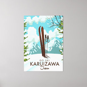 Impressão Em Tela Poster de viagens de Esqui Karuizawa Japão
