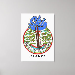 Impressão Em Tela Poster de viagens de esqui Mont Tremblant França