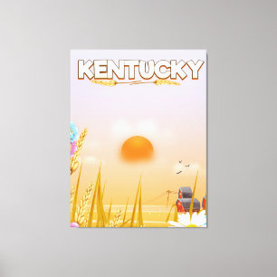 Impressão Em Tela Poster de viagens de Fazenda Kentucky Cute