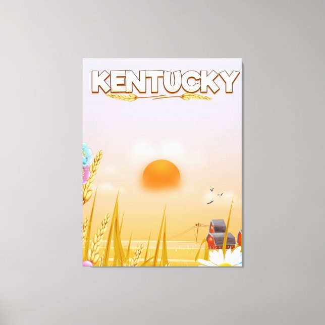Impressão Em Tela Poster de viagens de Fazenda Kentucky Cute (Frente)
