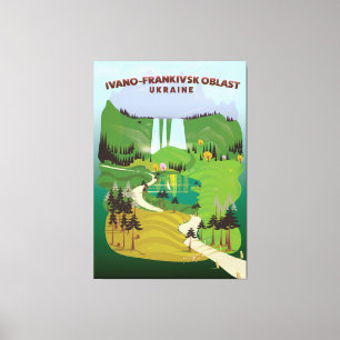 Impressão Em Tela Poster de viagens de Ivano-Frankivsk Oblast
