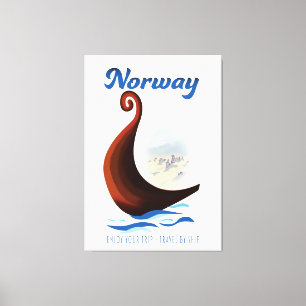 Impressão Em Tela Poster de viagens de longo curso da Noruega