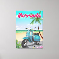Poster de viagens de praia das Bermudas