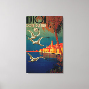 Impressão Em Tela Poster de viagens de Riviera francês # 1