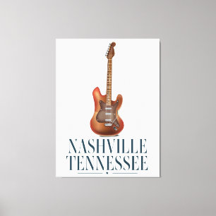 Impressão Em Tela Poster de viagens de Violão de Nashville Tennessee