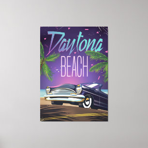 Impressão Em Tela Poster de viagens do carro vintage de Daytona