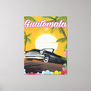 Impressão Em Tela Poster de viagens do carro vintage de Guatemala