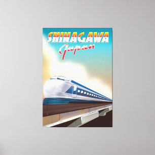 Impressão Em Tela Poster de viagens do Japão Shinagawa.