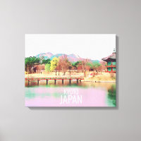 Poster de viagens do panorama de Quioto no Japão