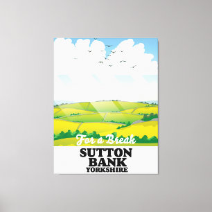 Impressão Em Tela Poster de viagens do Sutton Bank yorkshire